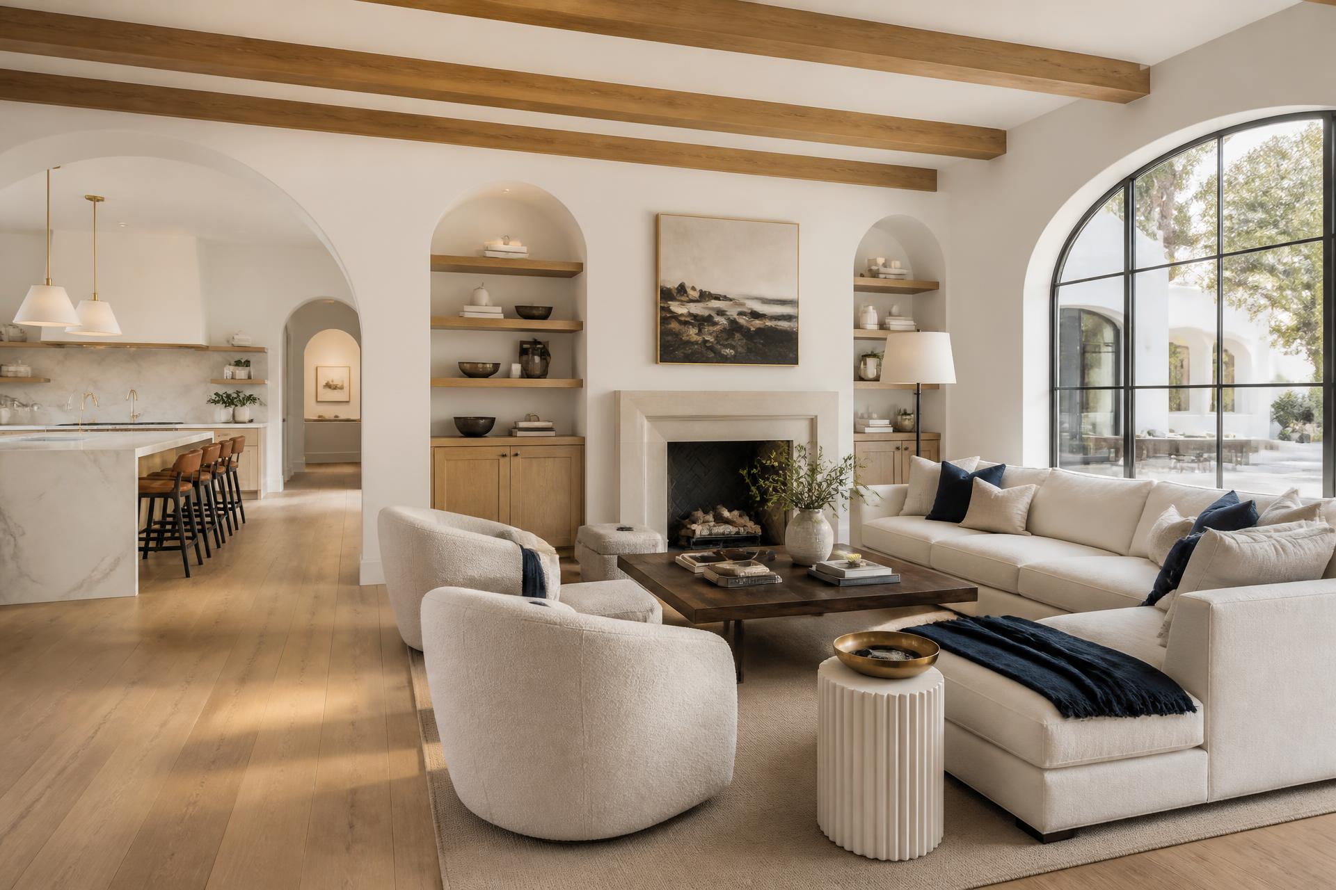 Salón moderno reformado por Casazul